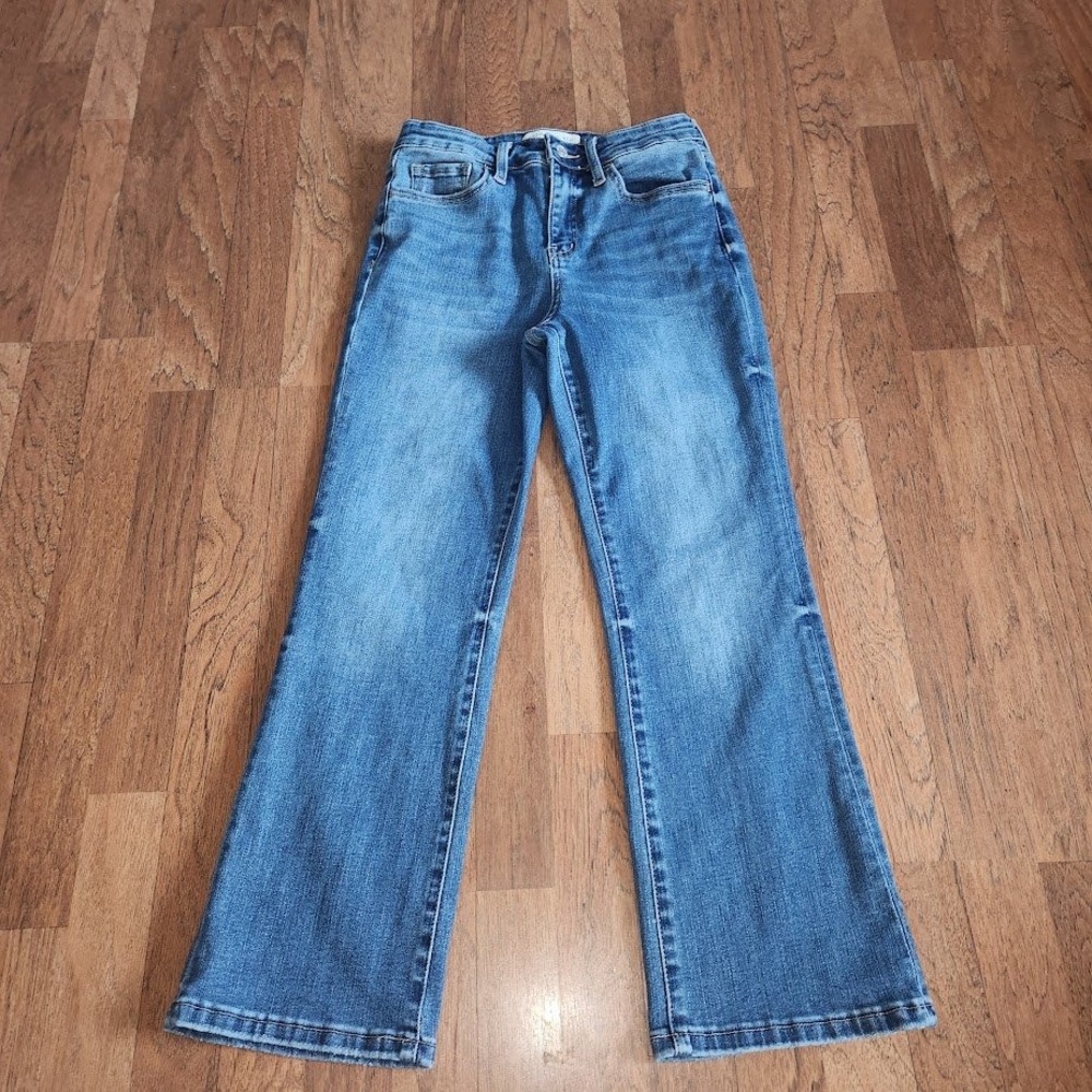 Bridge by GLY Los Angeles High Rise Flare Jeans Medium Wash Blue 6P XT1523 757